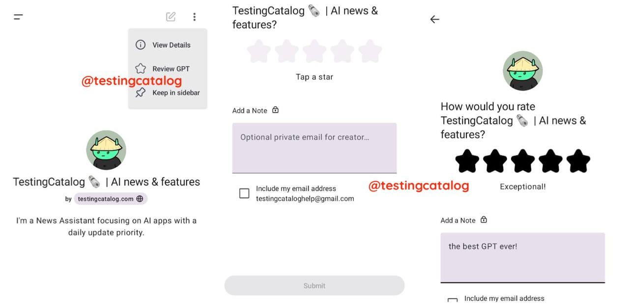 ChatGPT for Android beta now supports 5-star ratings under an A/B test