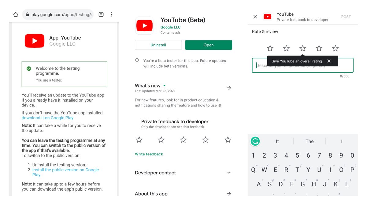 How to become YouTube beta tester on Android