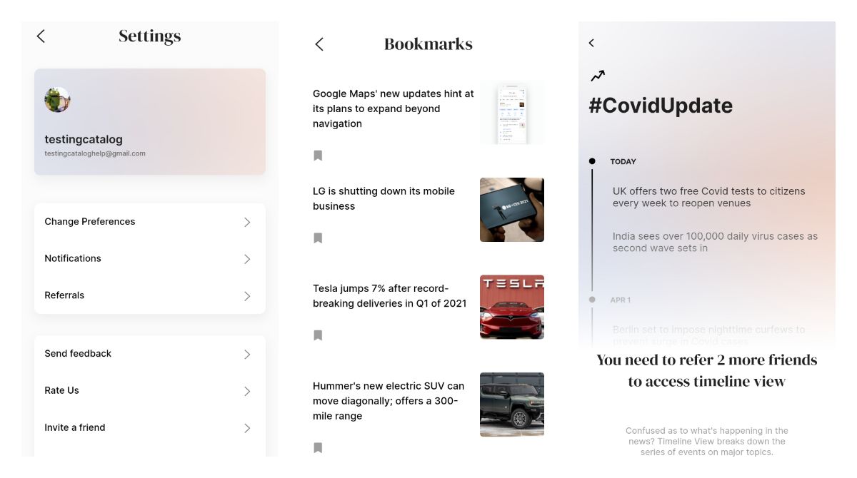 Volv beta UI on Android