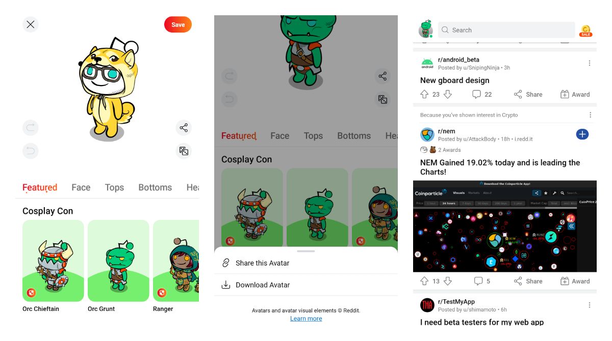 Reddit got new recommendations and allows users to download and share  Snoovatars