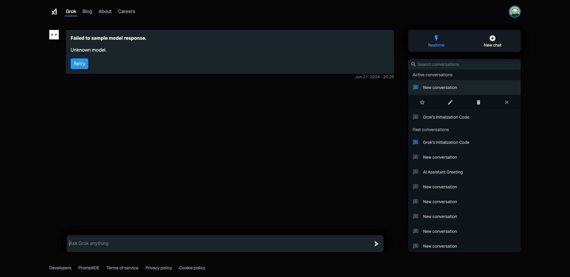 Grok error