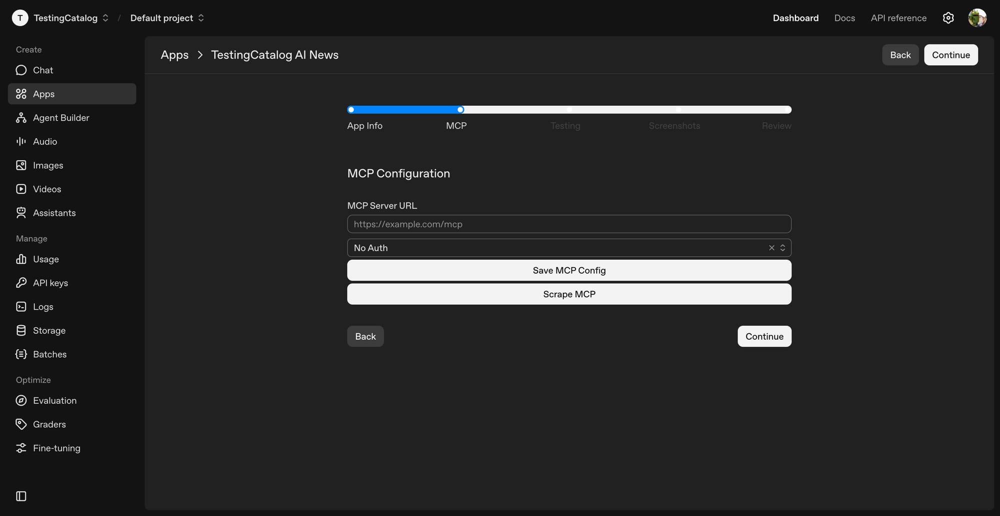 Early look at upcoming App submission flow for ChatGPT