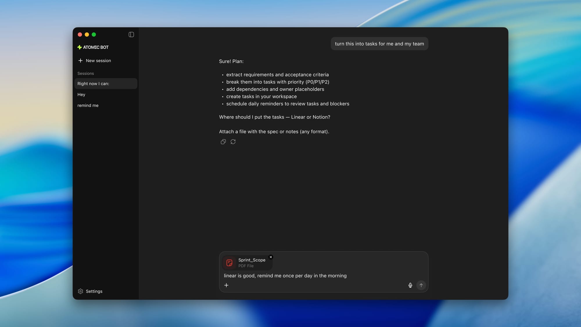 Atomic Bot Runs Local AI Models Offline