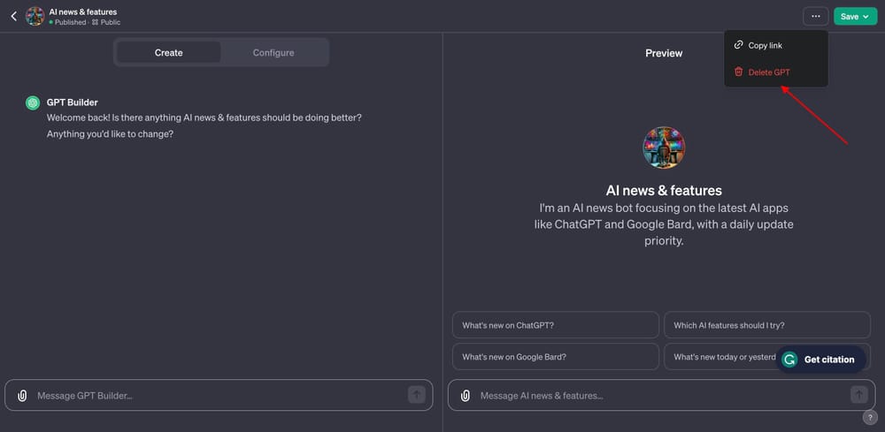 ICYMI: OpenAI משפר את GPT Builder עם קישורי העתקה ותכונות עריכה חדשות