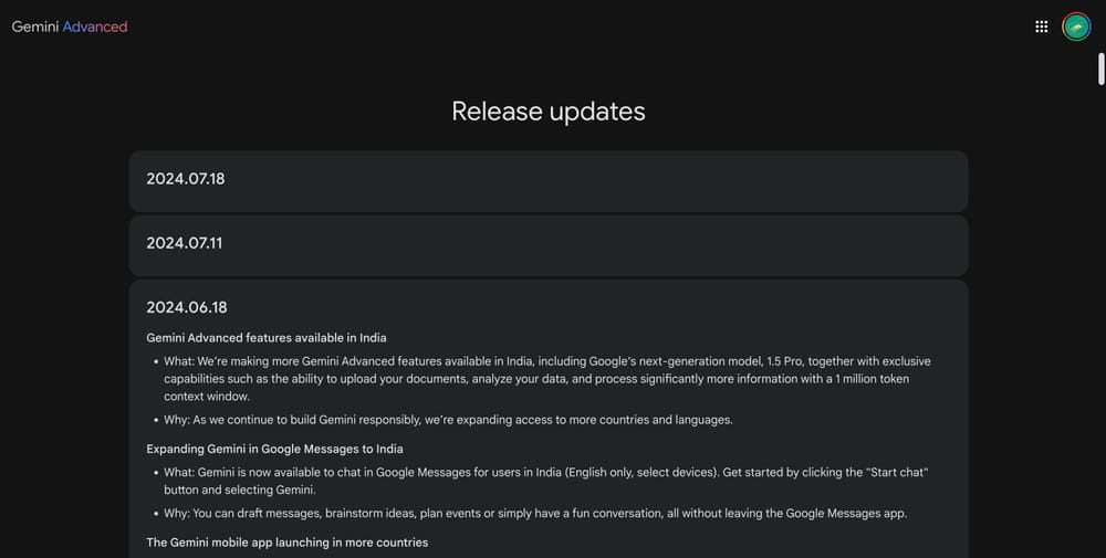 Gemini AI יקבל את העדכונים הבאים ב-15 וב-18 ביולי