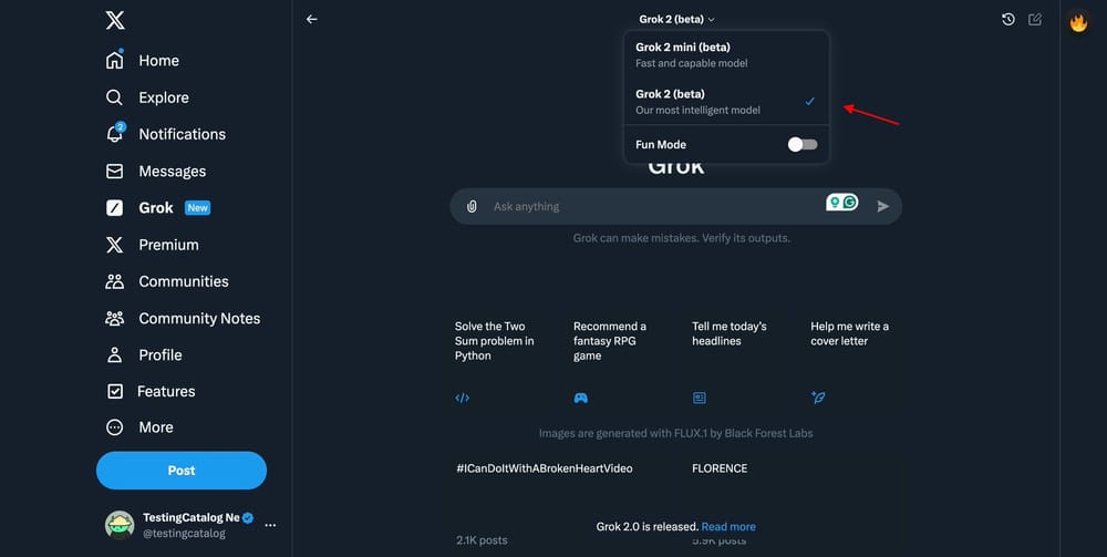 Grok 2 Beta הושק לכל משתמשי Premium ב-X