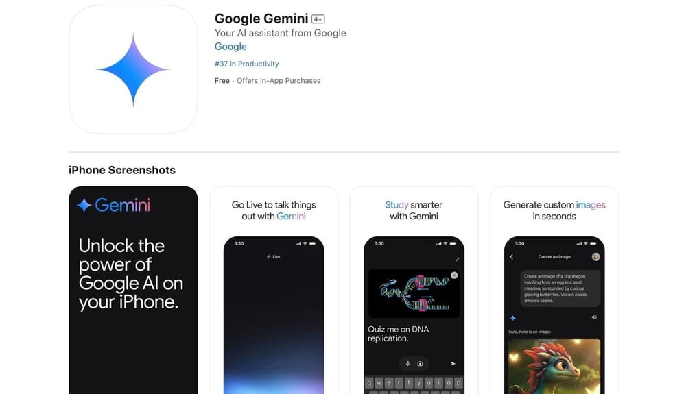 Gemini Live הופיע לראשונה ב-iOS עם אפליקציית הבינה המלאכותית הייעודית החדשה של גוגל