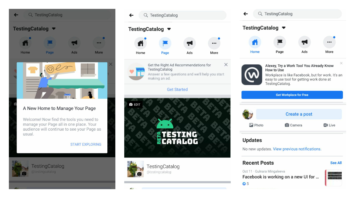 Facebook pushed a Newsfeed for Pages to split your feed browsing time between "personal" and "work-related"