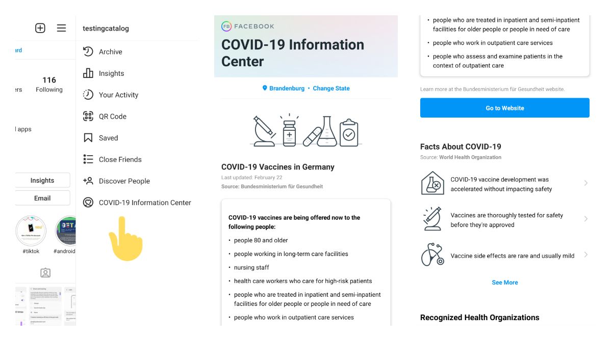 Instagram is rolling out Covid-19 information center to everyone