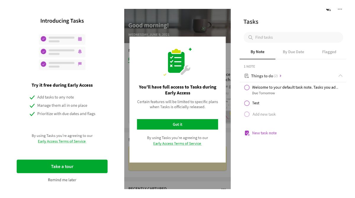 Evernote beta releasing a free Tasks feature in Early Access on Android