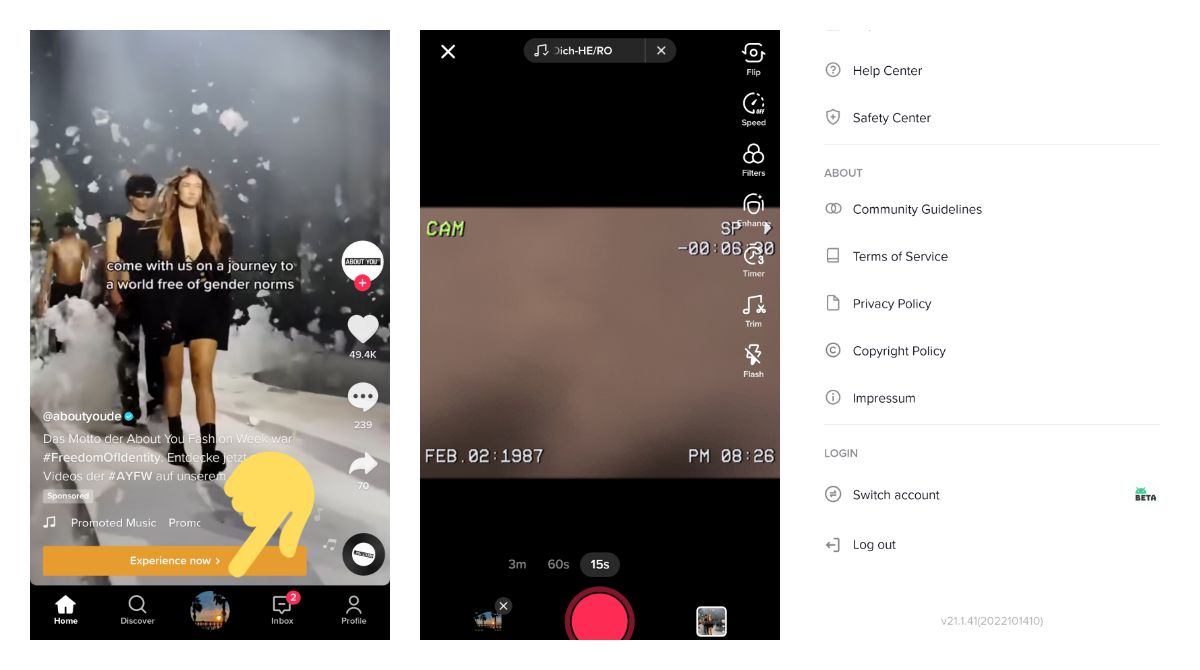 ICYMI: TikTok can pre-apply trending effects to your camera button from time to time