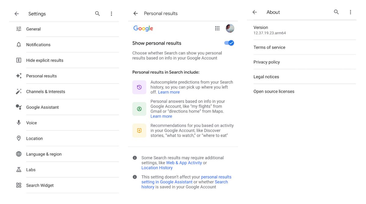 Now you can turn off personal results from Google Search results on Android