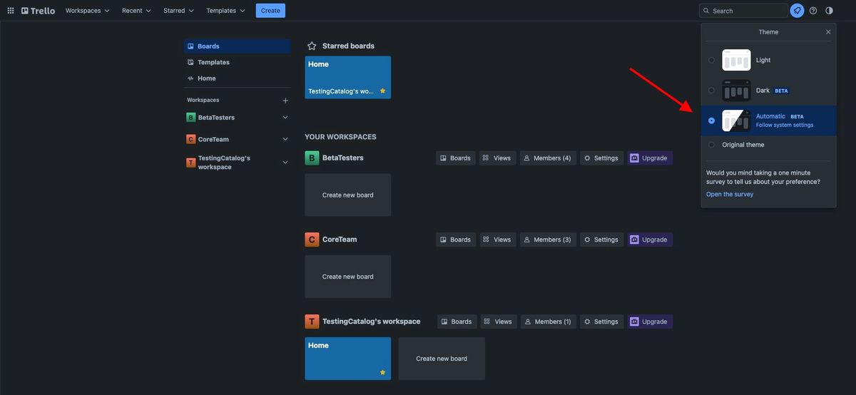 Trello finally rolls out dark mode in Beta to all users