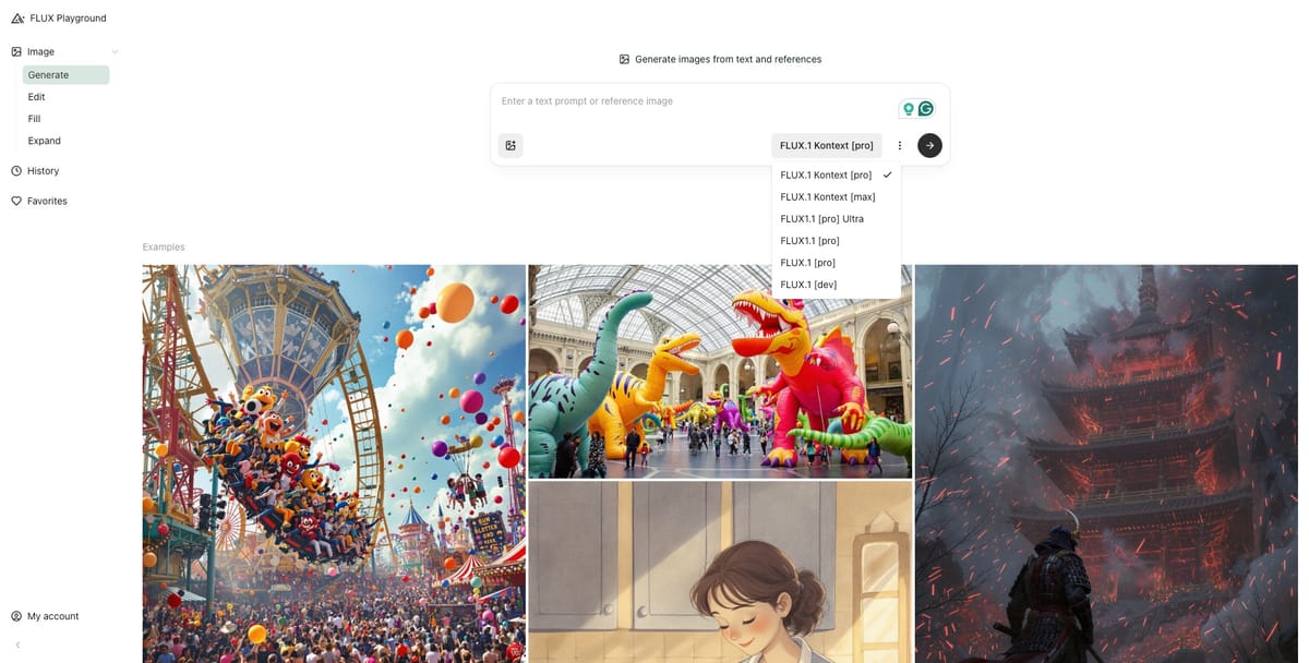 Black Forest Labs released FLUX 1 Kontext and Playground API