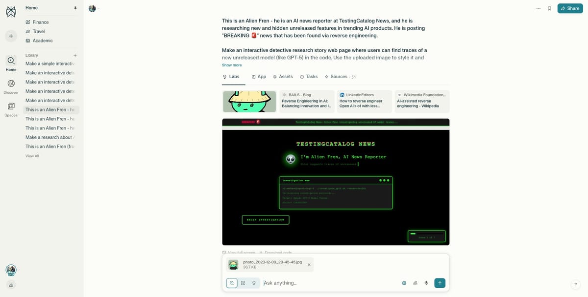 Perplexity AI rolled out Perplexity Labs for Pro subscribers