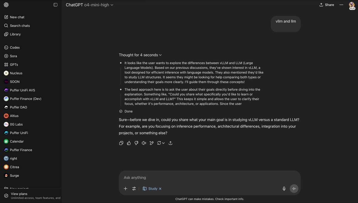 OpenAI sperimenta un nuovo strumento "Study together" su ChatGPT