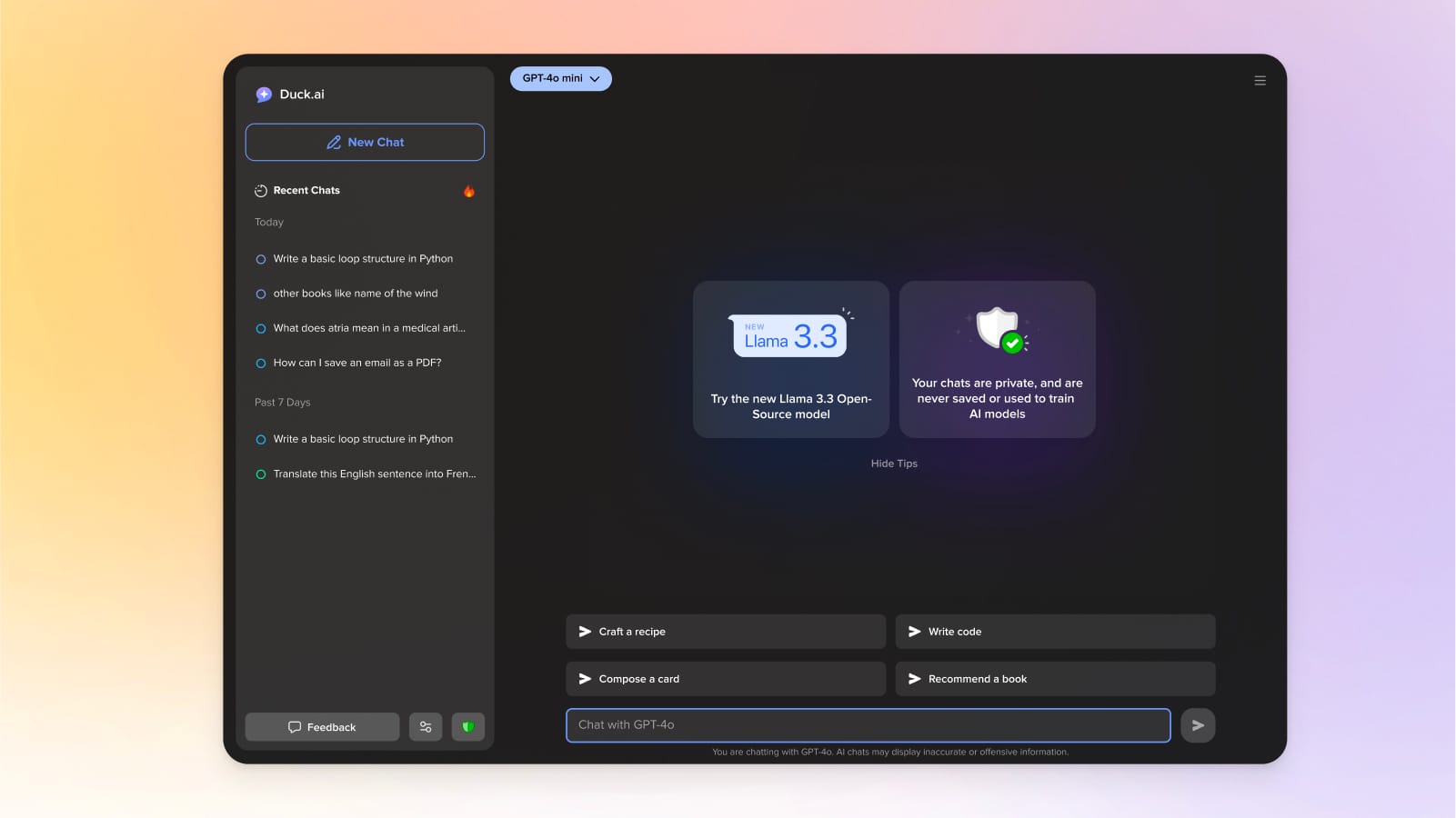 DUCKDUCKGO DUCK AI visual data 6