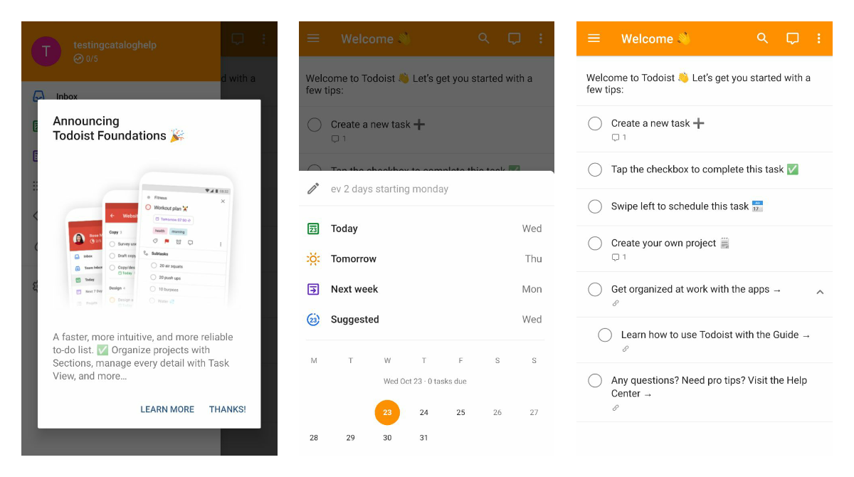 Todoist released a set of 7 UX improvements under the "Todoist Foundations" project to help you get things done