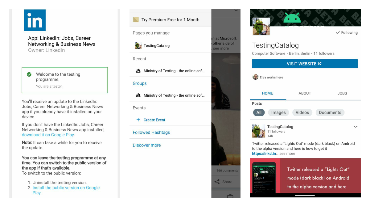 How to become a beta tester for LinkedIn on Android