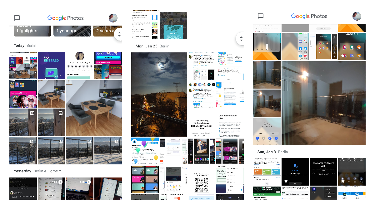 How to change grid layout on Google Photos for Android