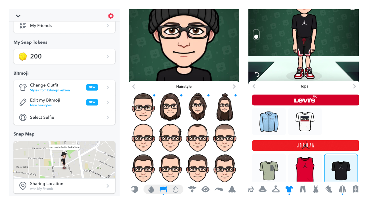 Snapchat promotes new bitmoji avatar hairstyles and outfits
