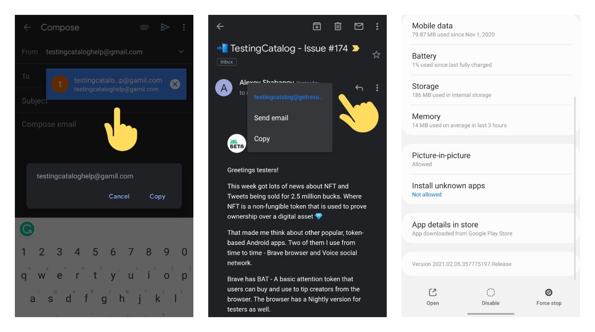 Now you can finally copy sender email on Gmail for Android