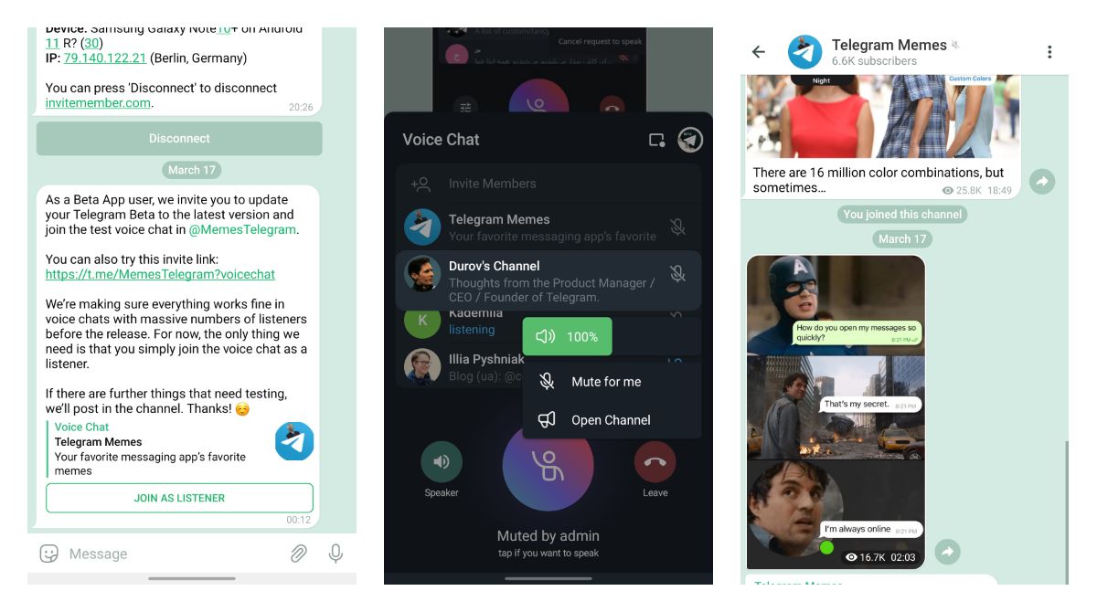 Telegram is stress-testing voice chats with Pavel Durov and you can participate as well