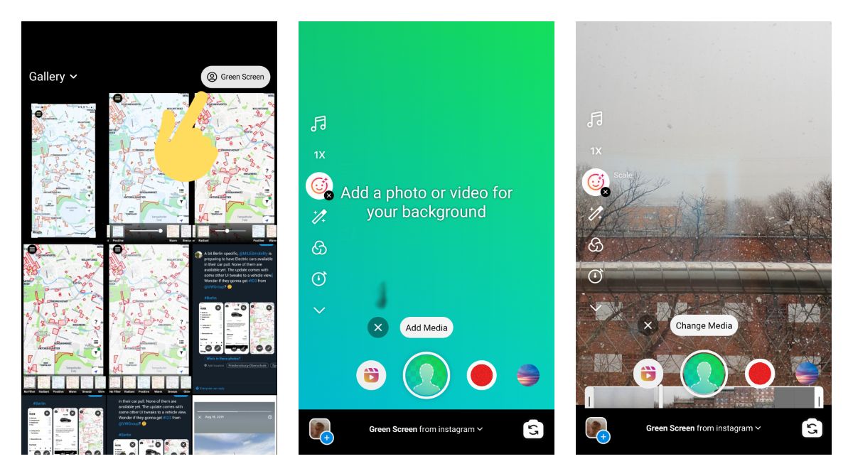 Instagram is rolling out Green Screen on Reels to more users