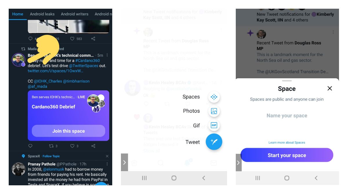 Twitter now highlights Space hosts in your feed and starting rolling out Space creation functionality on Android