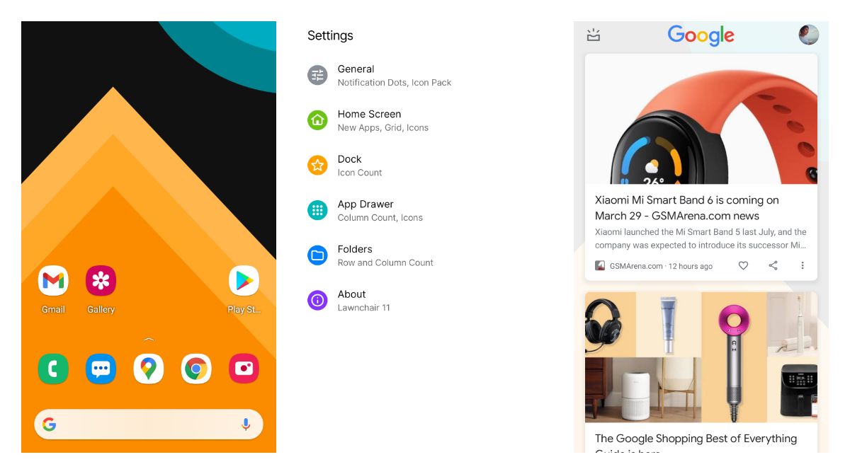 Lawnchair launcher got a first Alpha 11 release for Android 11 with Lawnfeed support