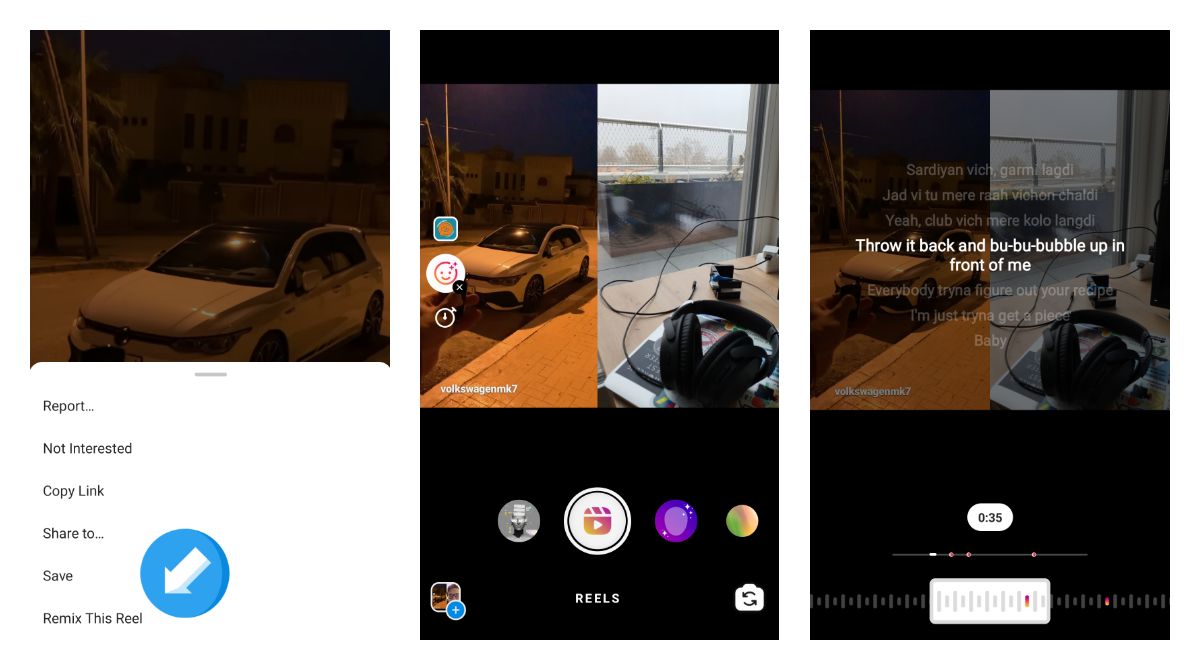 Instagram released a remix feature for Reels to everyone
