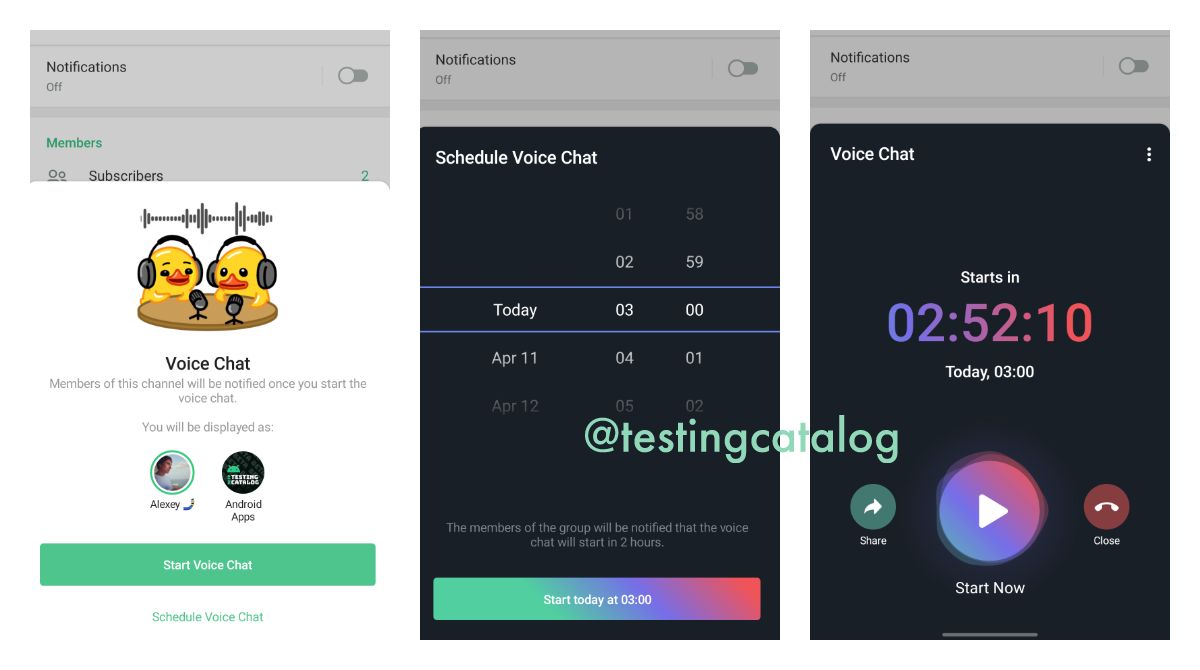 How to schedule a voice chat on the Telegram channel