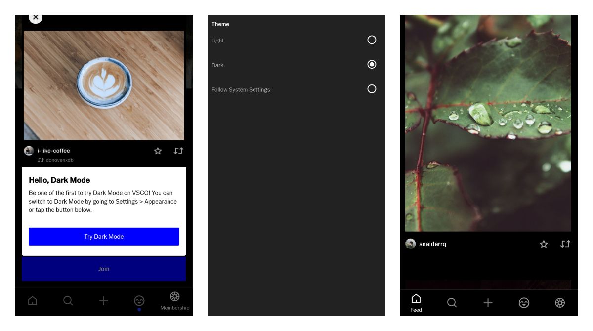 VSCO is making dark mode available to everyone on Android