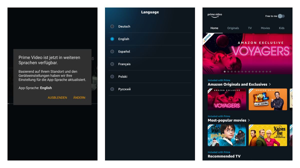 Amazon Prime Video finally allows users to choose different app languages besides the local one