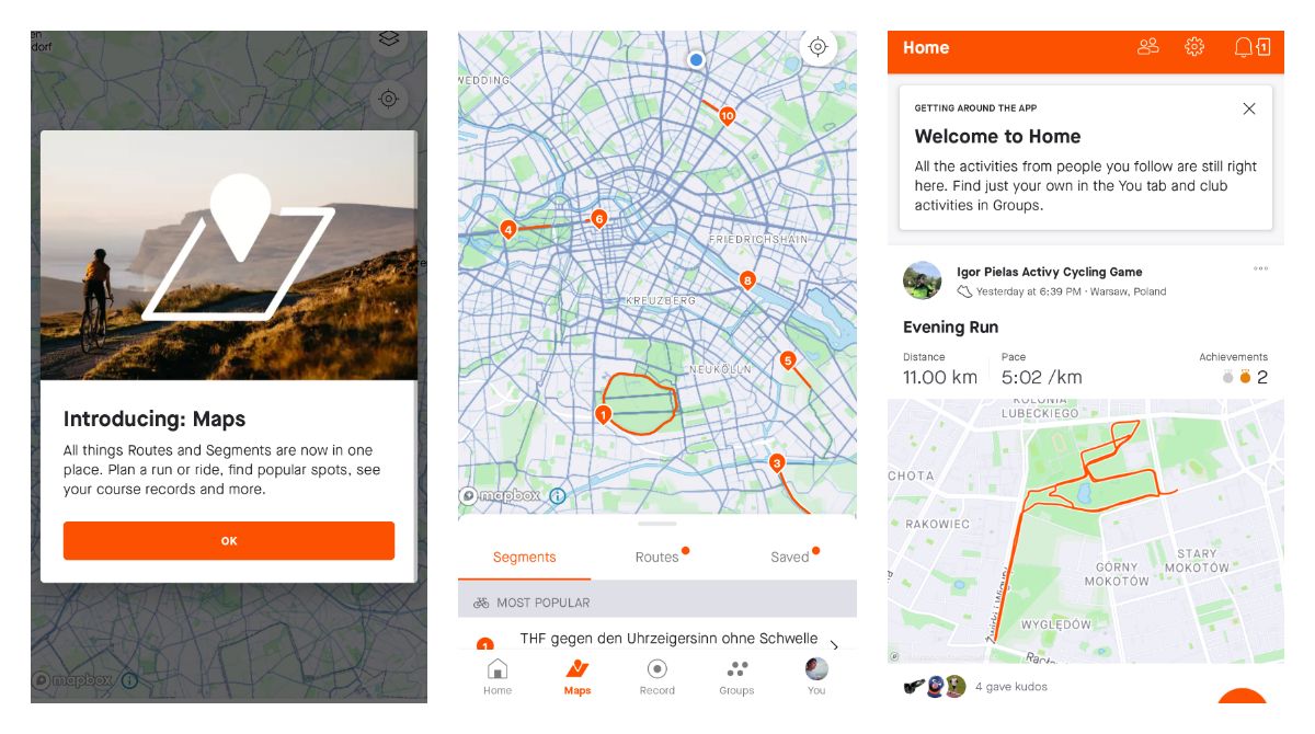 Strava got a huge UI redesign in order to prepare for future feature releases