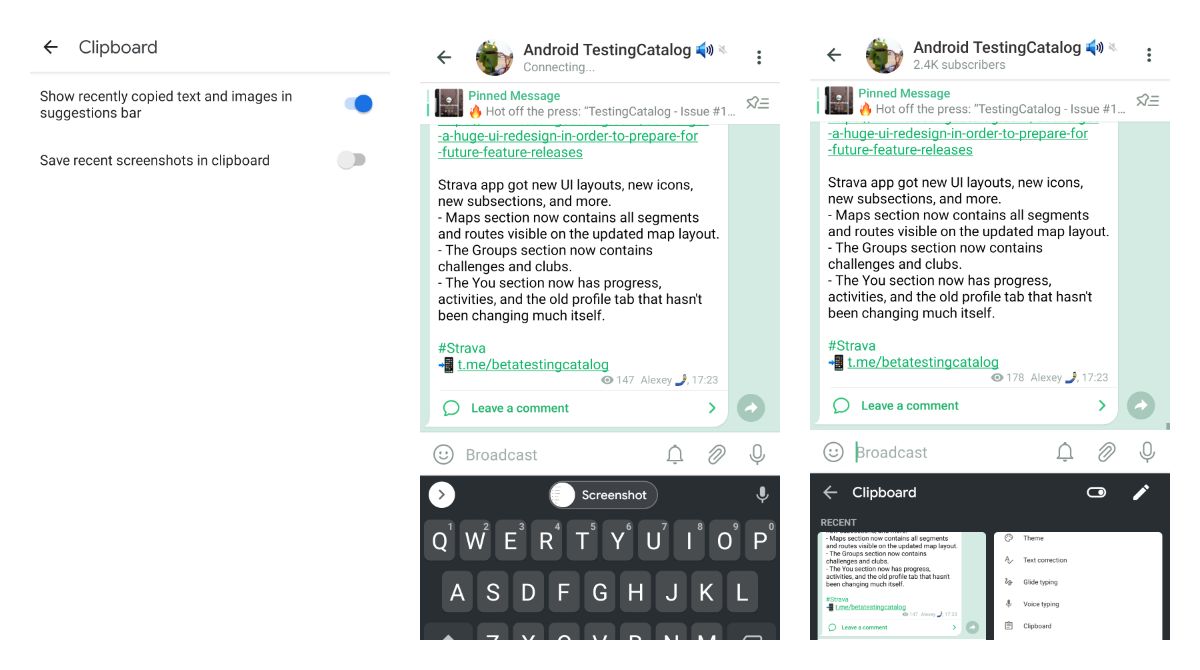 Gboard is rolling out a screenshot clipboard feature to all users