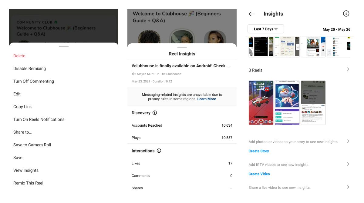 Instagram is rolling out Reels insights to everyone on Android