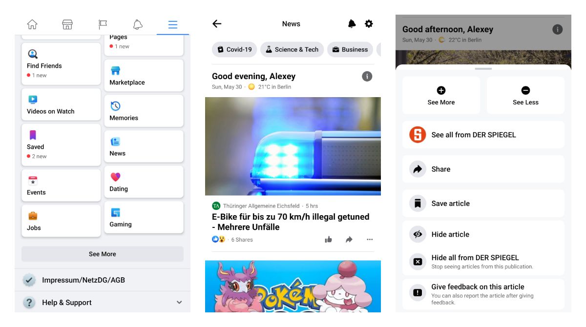Facebook users in Germany are getting access to the News tab on Android