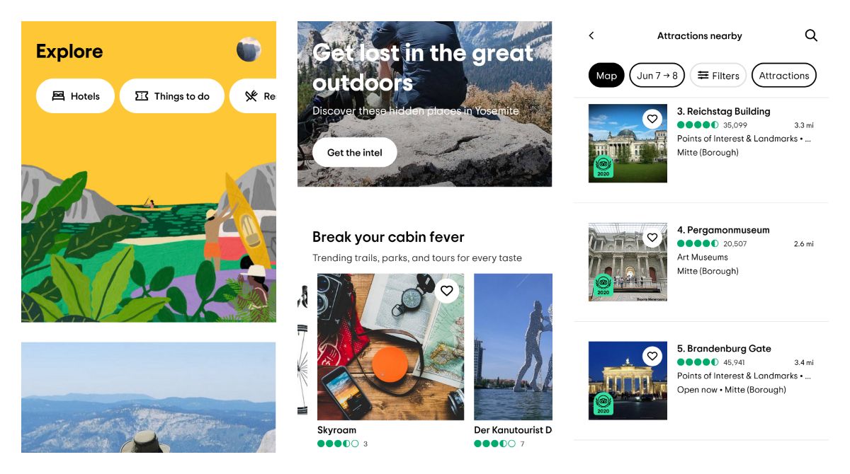 TripAdvisor got a new flat and minimalistic design on Android