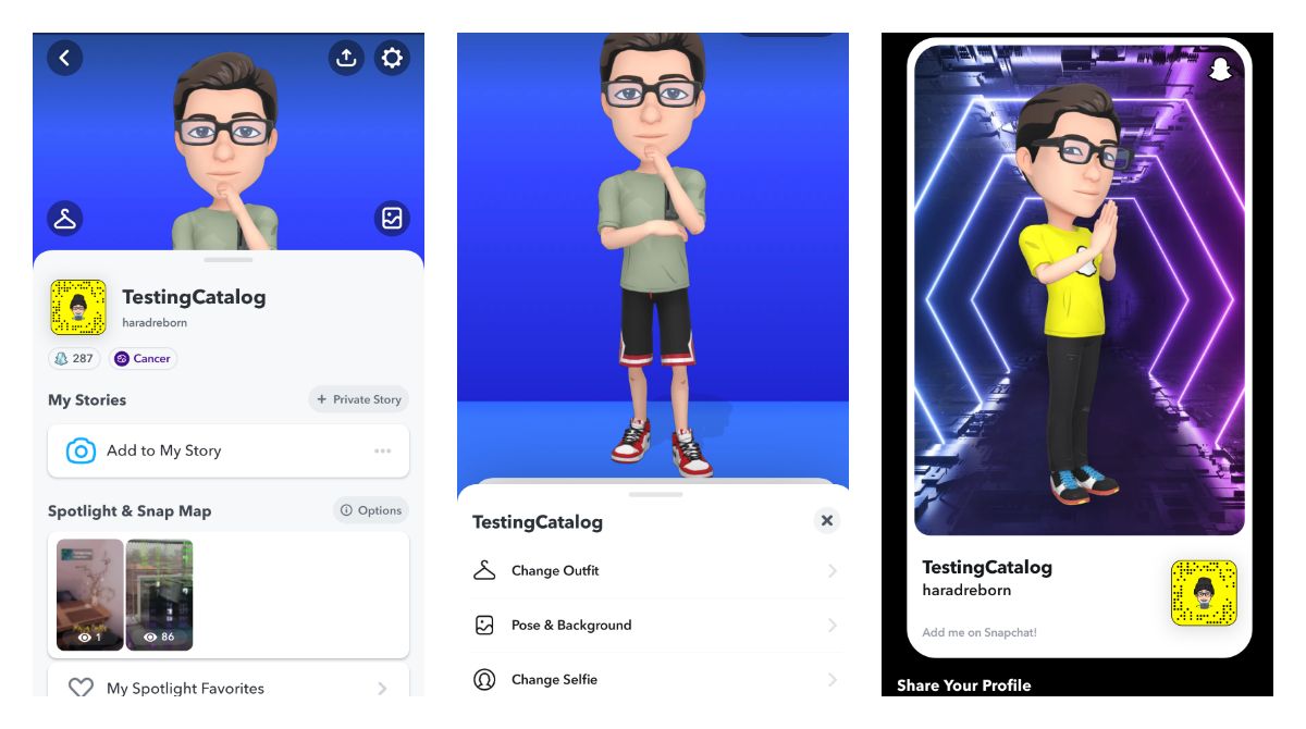 Snapchat pushed 3d Bitmoji avatars to more users on Android