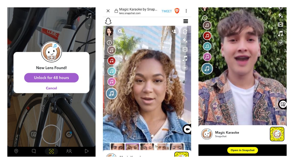 ICYMI: Snapchat has a Magic Karaoke lens that turns any of your photos into a karaoke video