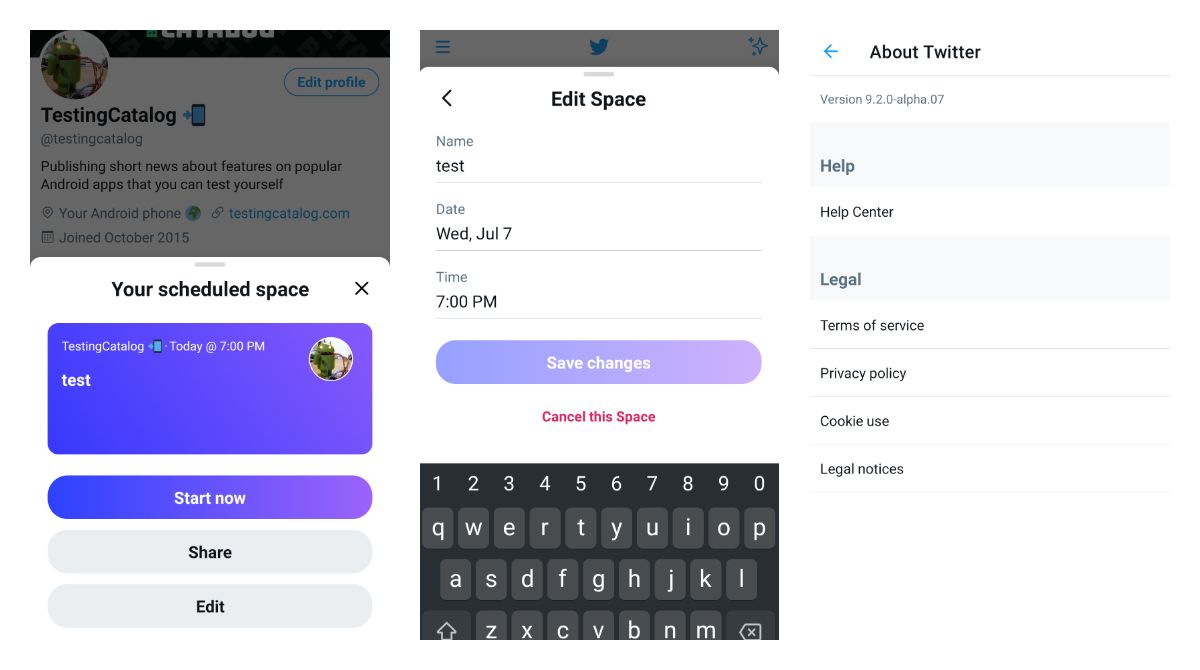 Twitter now allows edit scheduled spaces on Android