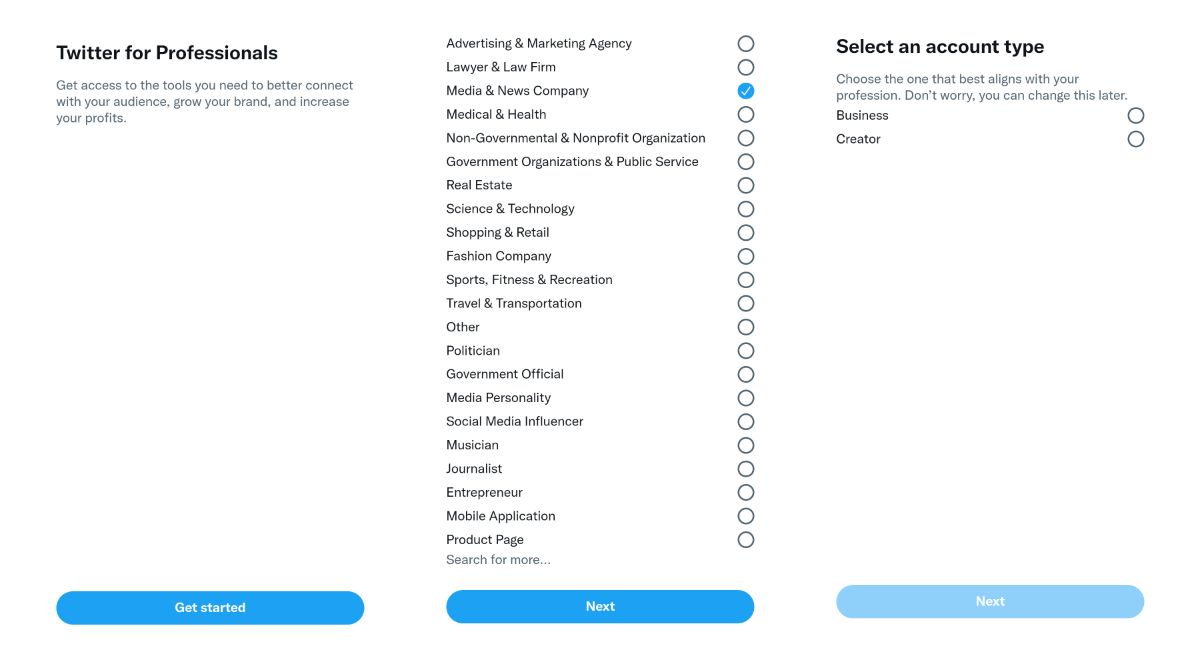 Twitter is testing business and creator profiles for professional accounts