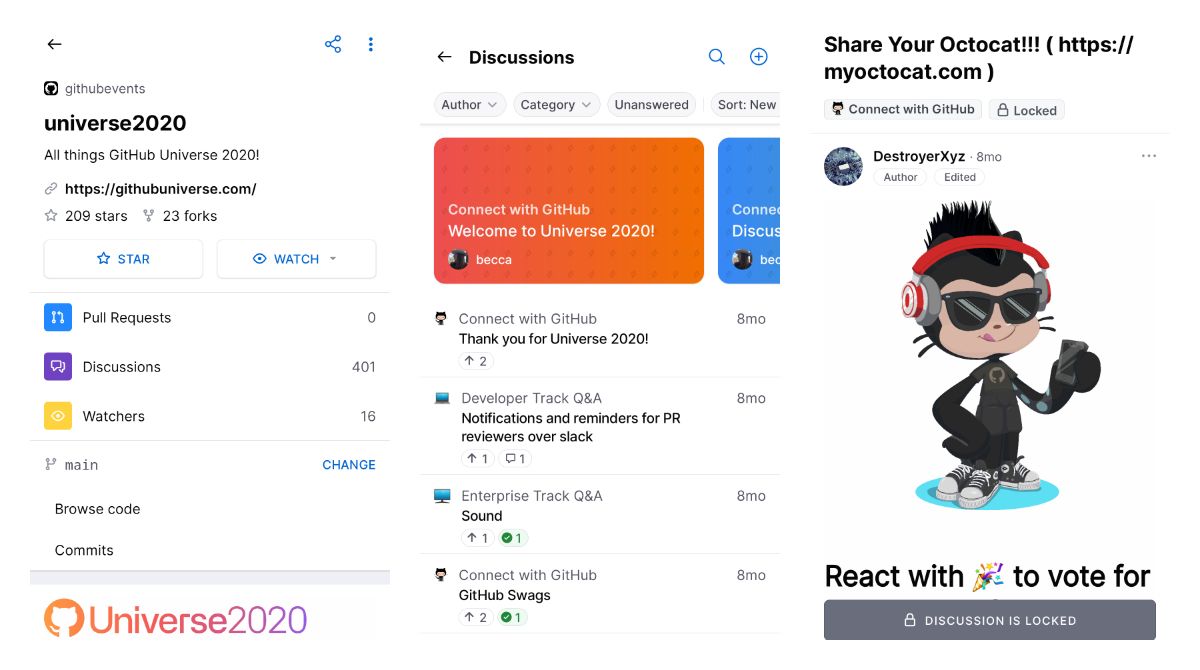 ICYMI: GitHub discussions went out of beta and are available from the Android app too
