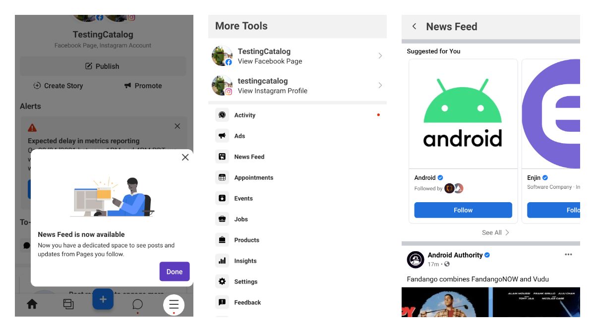 Facebook Business Suite now supports news feed for Pages on Android
