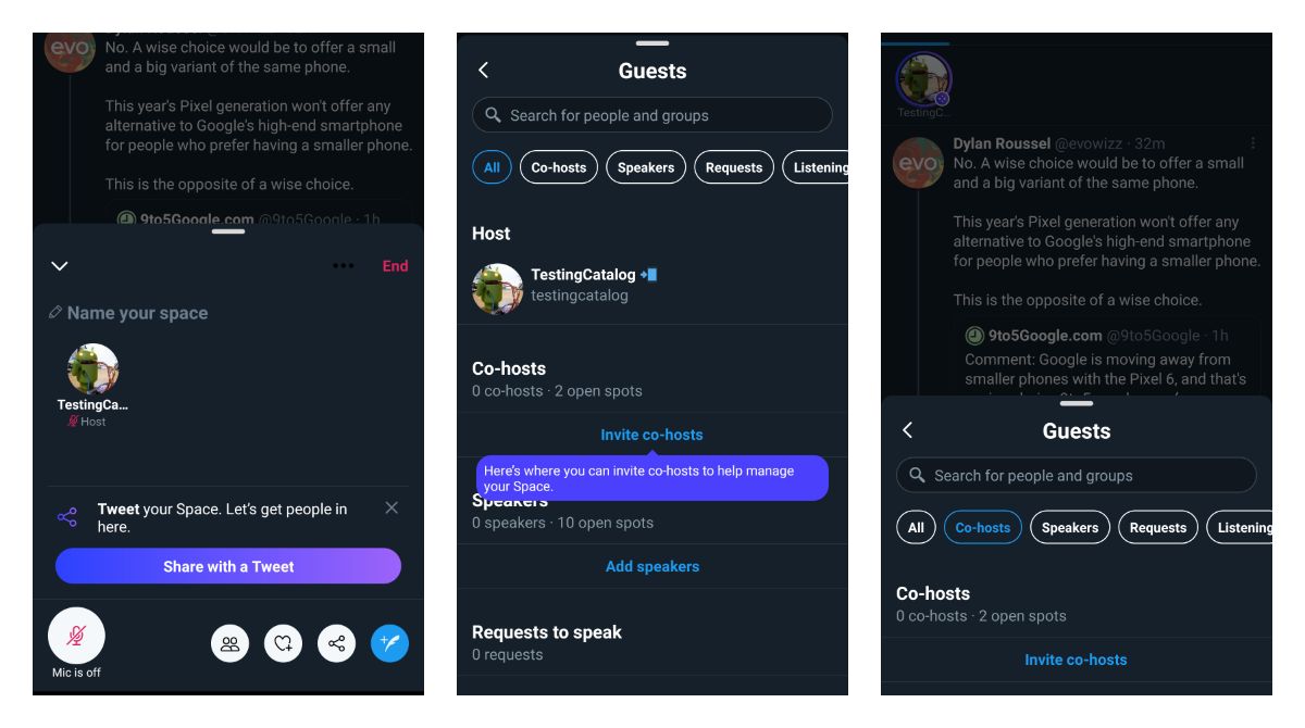 Twitter rolled out a co-hosts feature for Spaces to help you manage them