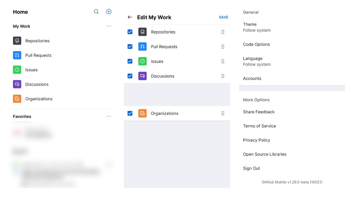 GitHub for Android now allows customizing its home screen on Android