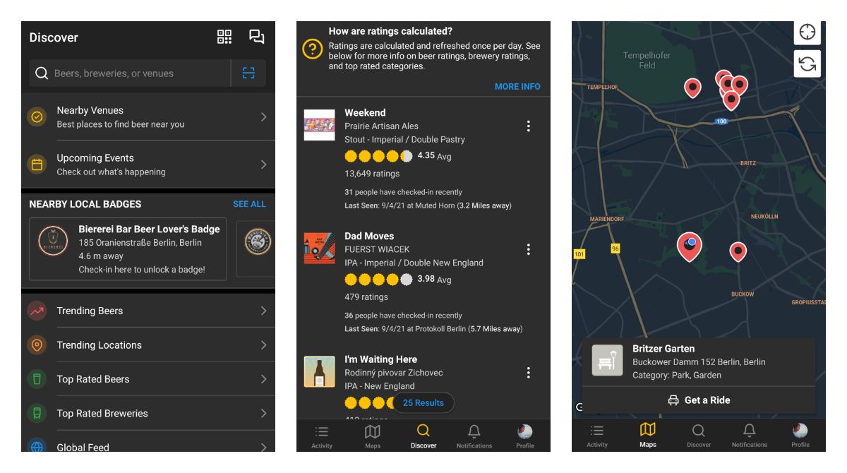 Untapped got system-wide dark mode support to help you find your favourite beers at night