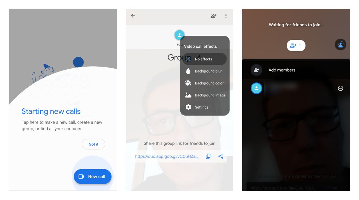 Google Duo is rolling out its UI update to more users adding a New call button
