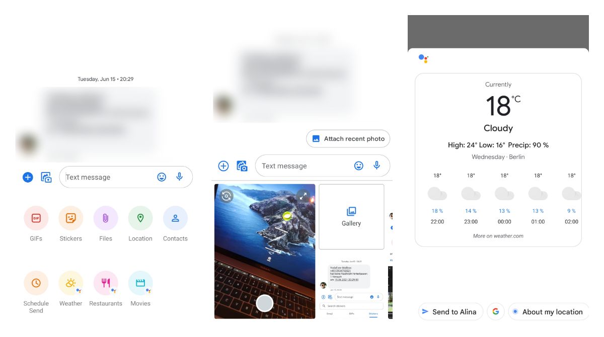 Google Messages rolled out its updated attachments menu to more users